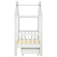 Giroletto per Bambini Cassetto Bianco in Pino Massello 70x140cm cod mxl 55815