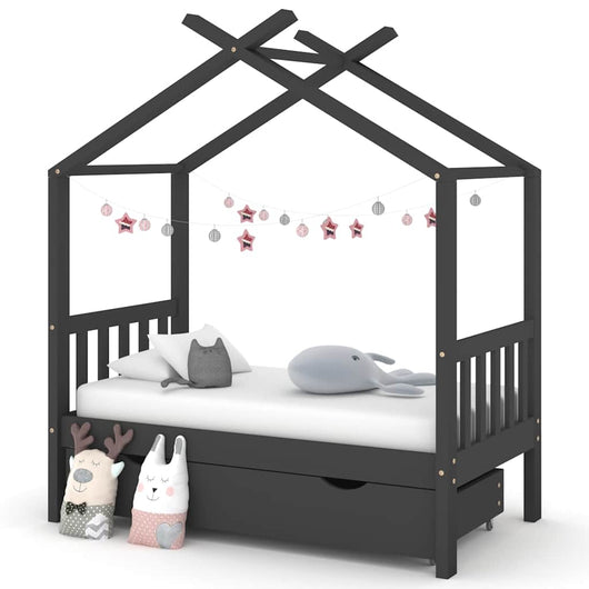 Giroletto per Bambini con Cassetto in Legno di Pino 70x140cm 322151