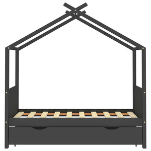 Giroletto per Bambini con Cassetto-Struttura Letto Bambini con contenitore in Legno di Pino 80x160cm