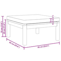 Poggiapiedi con Cuscino Bianco Crema in Massello d'Acacia 316291