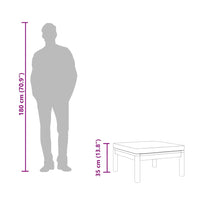 Poggiapiedi con Cuscino Bianco Crema in Massello d'Acacia 316291