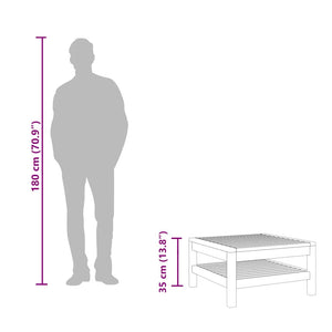 Tavolino da Caffè 65x65x35 cm in Legno Massello di Acacia 316292