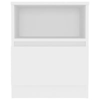 Comodino-Tavolino da notte Bianco 40x40x50 cm in Legno Multistrato 184634