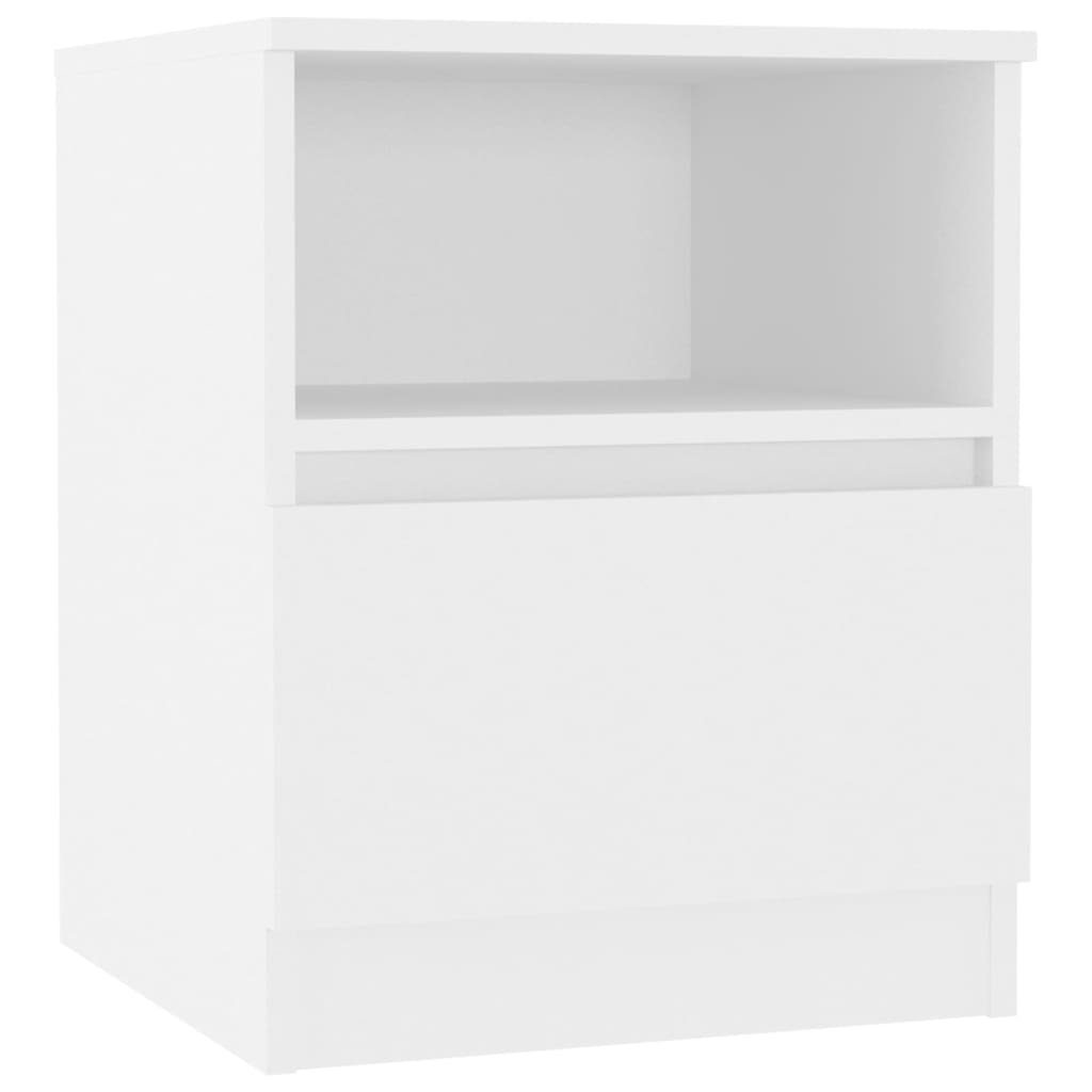 Comodini 2 pz-Set di 2 Tavolino da notte Bianchi 40x40x50 cm in Legno Multistrato 158711