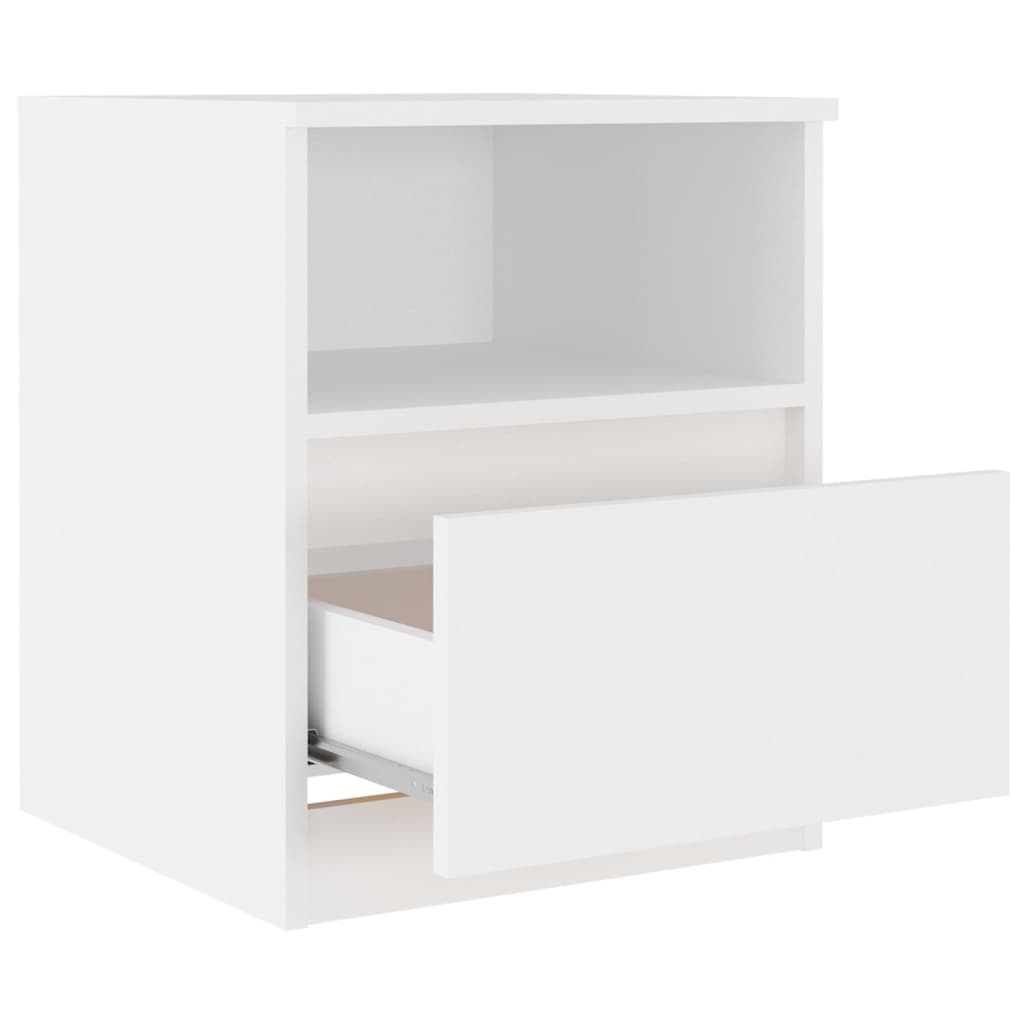 Comodini 2 pz-Set di 2 Tavolino da notte Bianchi 40x40x50 cm in Legno Multistrato 158711