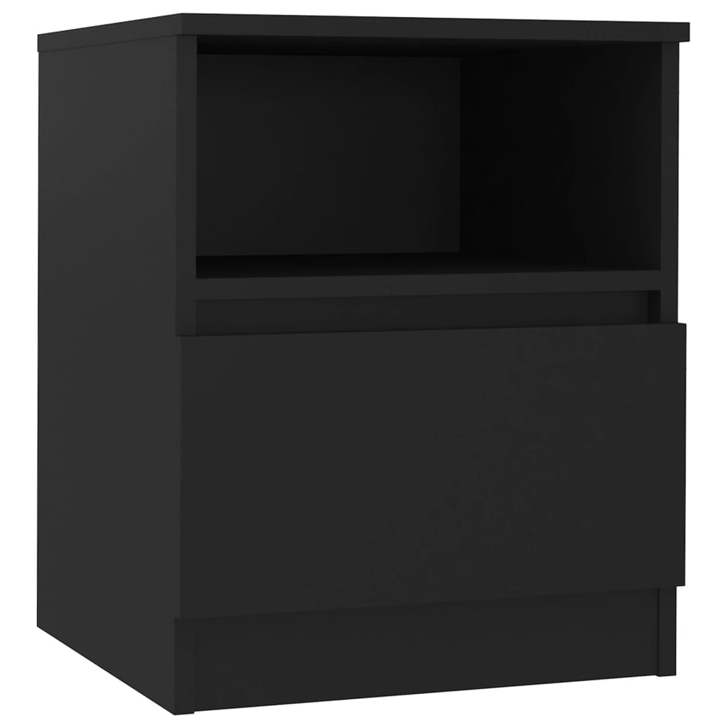 Comodino Nero 40x40x50 cm in Truciolato cod mxl 30443