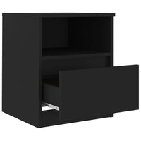Comodino Nero 40x40x50 cm in Legno Multistrato 806159
