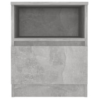 Comodino Grigio Cemento 40x40x50 cm in Legno Multistrato 806165