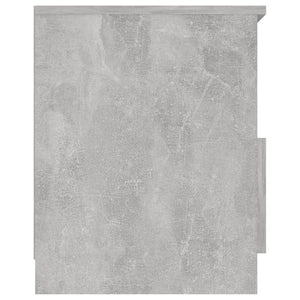Comodino Grigio Cemento 40x40x50 cm in Legno Multistrato 806165