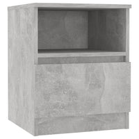 Comodini 2 pz-Set di 2 Tavolino da notte Grigio Cemento 40x40x50 cm in Legno Multistrato