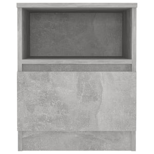 Comodini 2 pz Grigio Cemento 40x40x50 cm in Legno Multistrato 806166