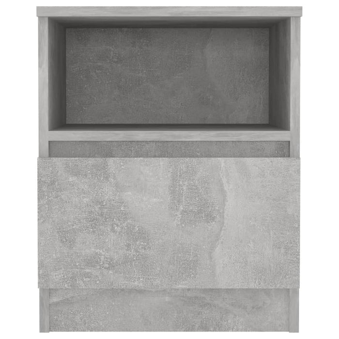 Comodini 2 pz Grigio Cemento 40x40x50 cm in Legno Multistrato 806166