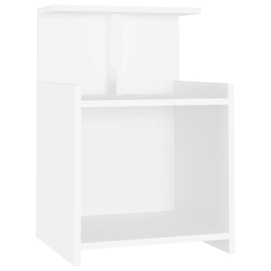 Comodino-Tavolino da notte Bianco 40x35x60 cm in Legno Multistrato