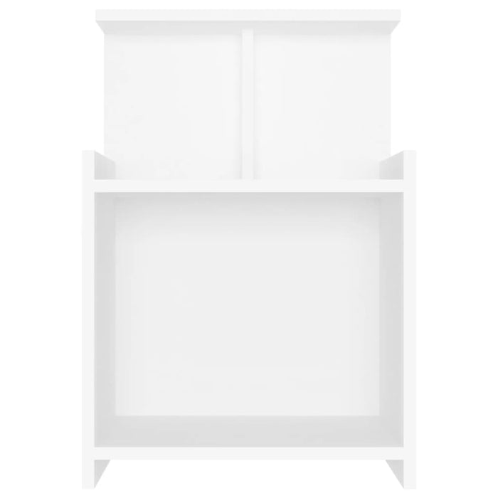 Comodino-Tavolino da notte Bianco 40x35x60 cm in Legno Multistrato