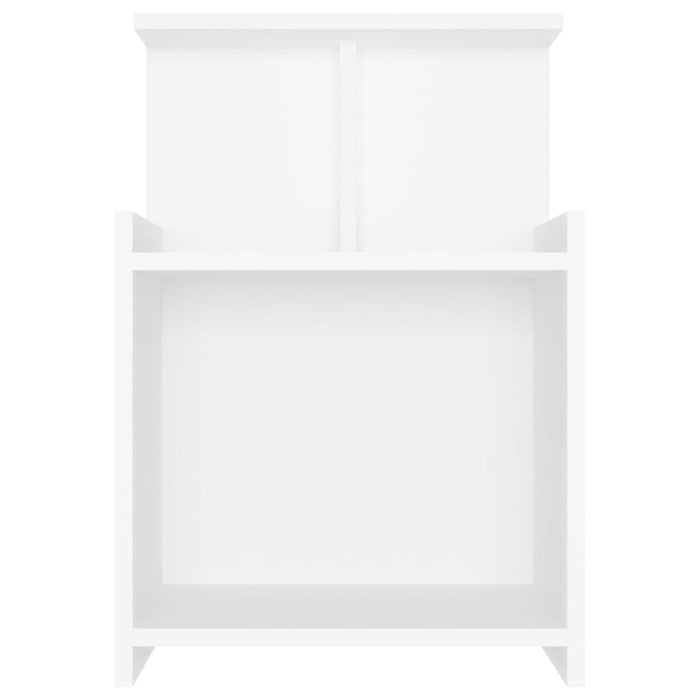 Comodini 2 pz Bianchi 40x35x60 cm in Legno Multistrato 806176