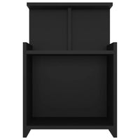 Comodino Nero 40x35x60 cm in Legno Multistrato 806177