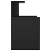 Comodino Nero 40x35x60 cm in Legno Multistrato 806177