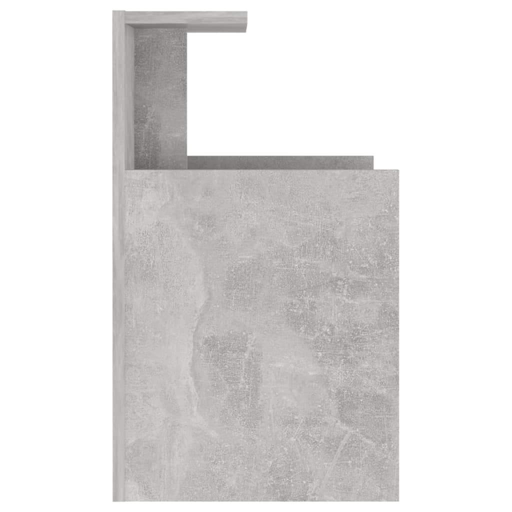 Comodino Grigio Cemento 40x35x60 cm in Legno Multistrato 806183