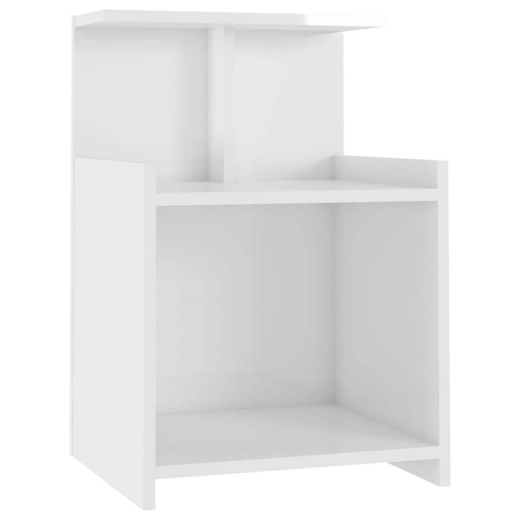 Comodino Bianco Lucido 40x35x60 cm in Truciolato cod mxl 78005