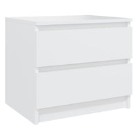 Comodino Bianco 50x39x43,5 cm in Legno Multistrato 806193