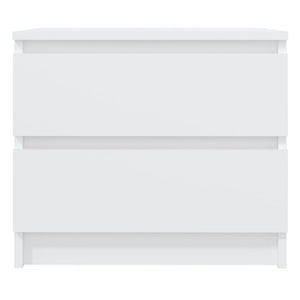 Comodino Bianco 50x39x43,5 cm in Legno Multistrato 806193