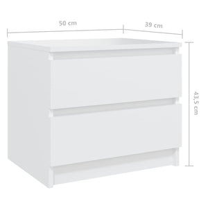 Comodini 2 pz  Bianchi 50x39x43,5 cm in Truciolato cod mxl 61510