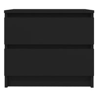 Comodino Nero 50x39x43,5 cm in Legno Multistrato 806195