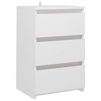 Comodino Bianco 40x35x62,5 cm in Legno Multistrato 806211