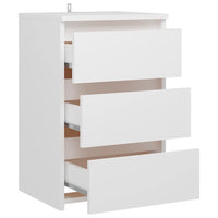 Comodino Bianco 40x35x62,5 cm in Legno Multistrato 806211