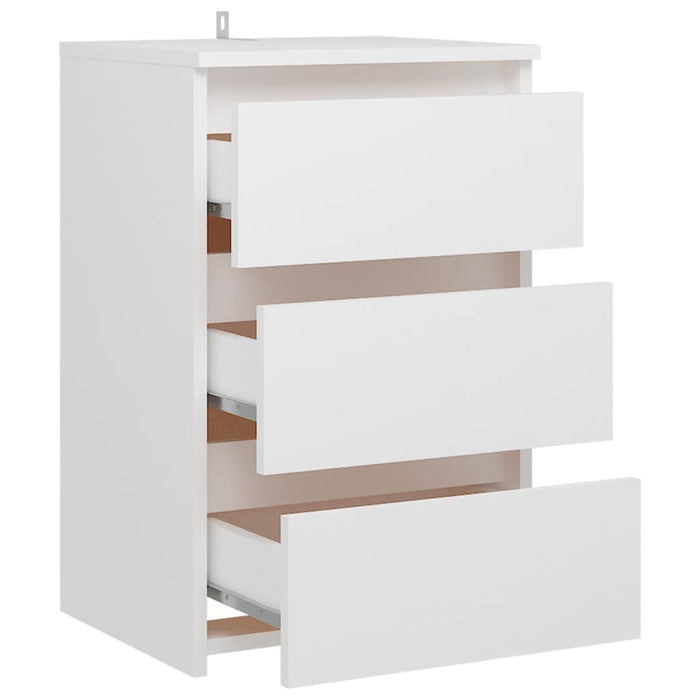 Comodino Bianco 40x35x62,5 cm in Legno Multistrato 806211