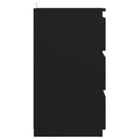 Comodino Nero 40x35x62,5 cm in Legno Multistrato 806213