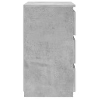 Comodino Grigio Cemento 40x35x62,5 cm in Legno Multistrato 806219
