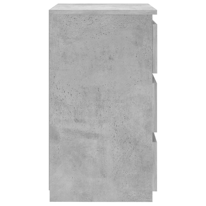 Comodino Grigio Cemento 40x35x62,5 cm in Legno Multistrato 806219