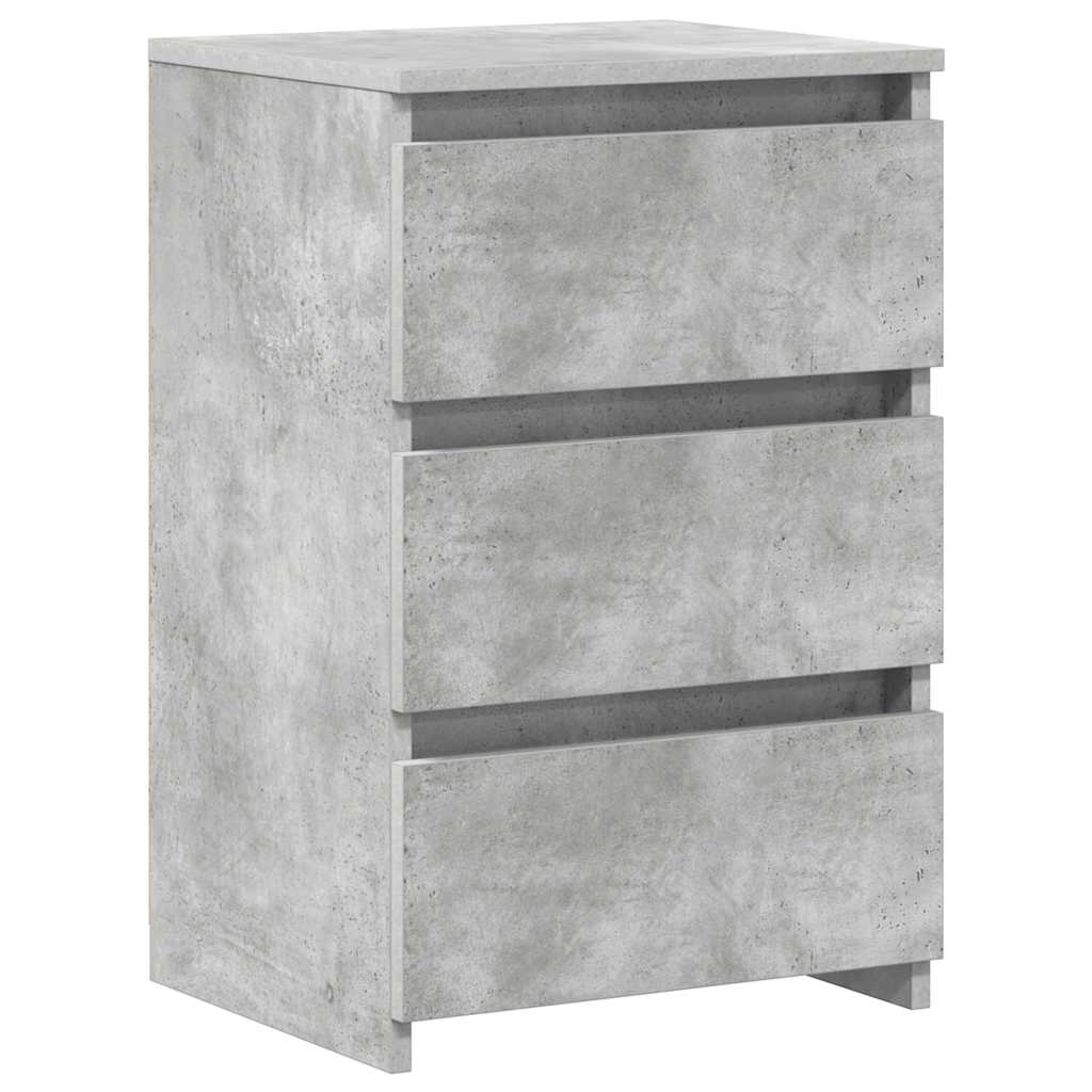 Comodini 2pz Grigio Cemento 40x35x62,5 cm in Legno Multistrato 806220