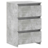 Comodini 2pz Grigio Cemento 40x35x62,5 cm in Legno Multistrato 806220