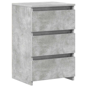 Comodini 2pz Grigio Cemento 40x35x62,5 cm in Legno Multistrato 806220