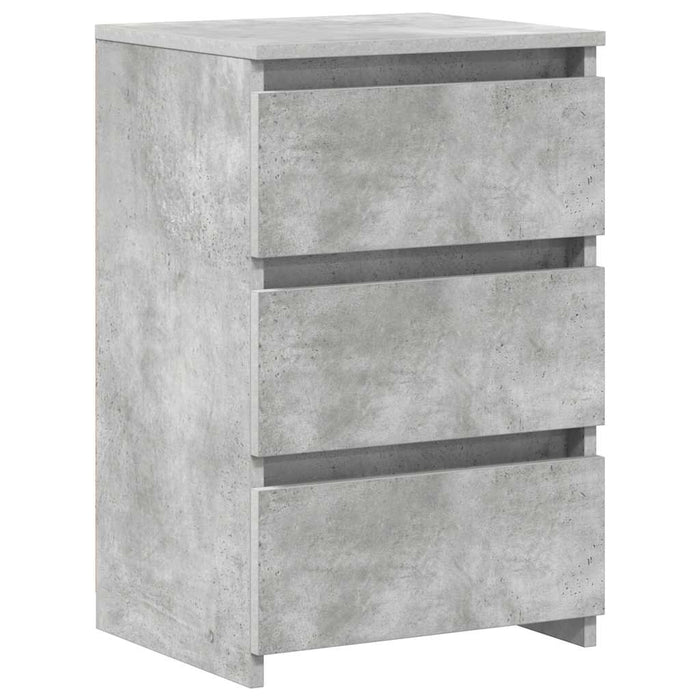 Comodini 2pz Grigio Cemento 40x35x62,5 cm in Legno Multistrato 806220