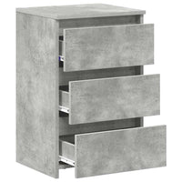 Comodini 2pz Grigio Cemento 40x35x62,5 cm in Legno Multistrato 806220