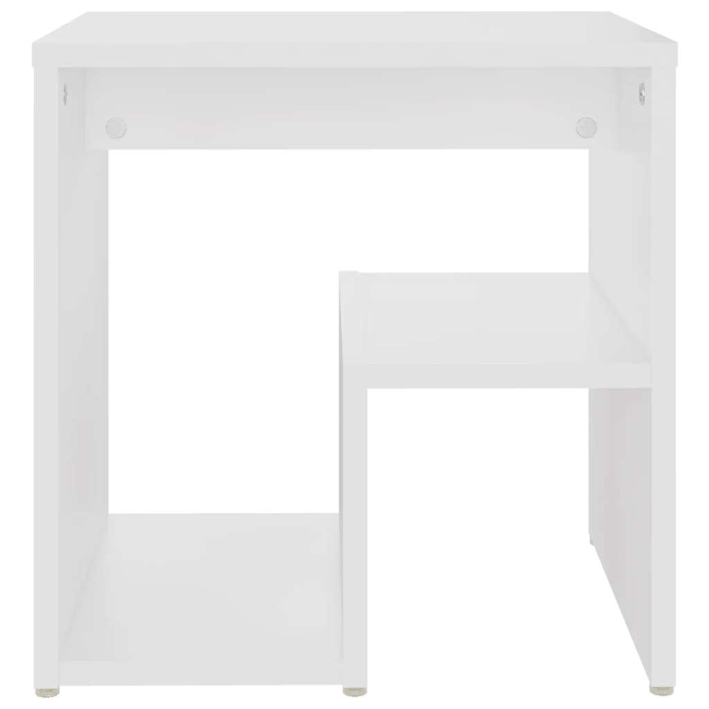 Comodino-Tavolino da notte Bianco 40x30x40 cm Legno Ingegnerizzato 268250