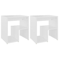 Comodini 2 pz Bianchi 40x30x40 cm in Legno Multistrato 806329