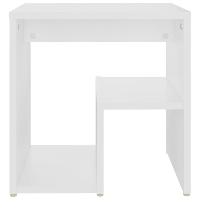 Comodini 2 pz Bianchi 40x30x40 cm in Legno Multistrato 806329
