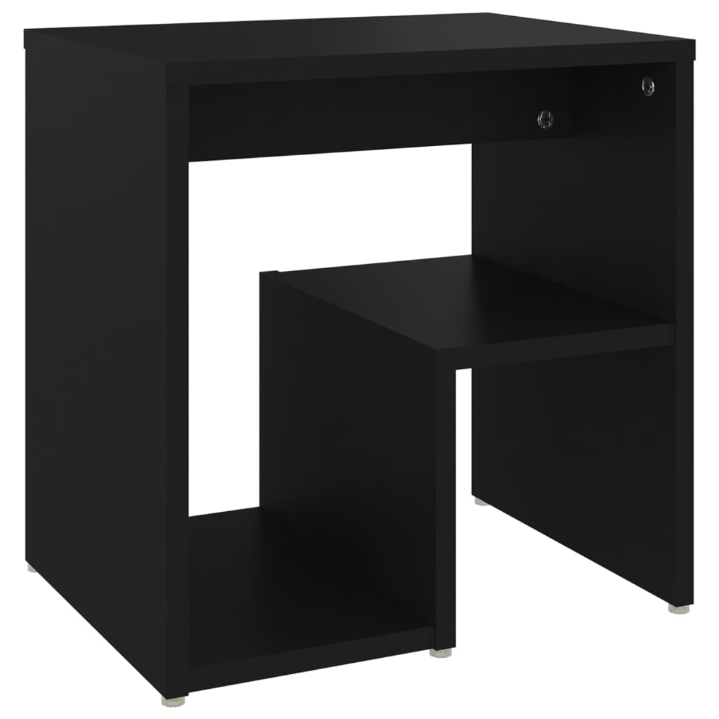 Comodino Nero 40x30x40 cm in Legno Multistrato 806330