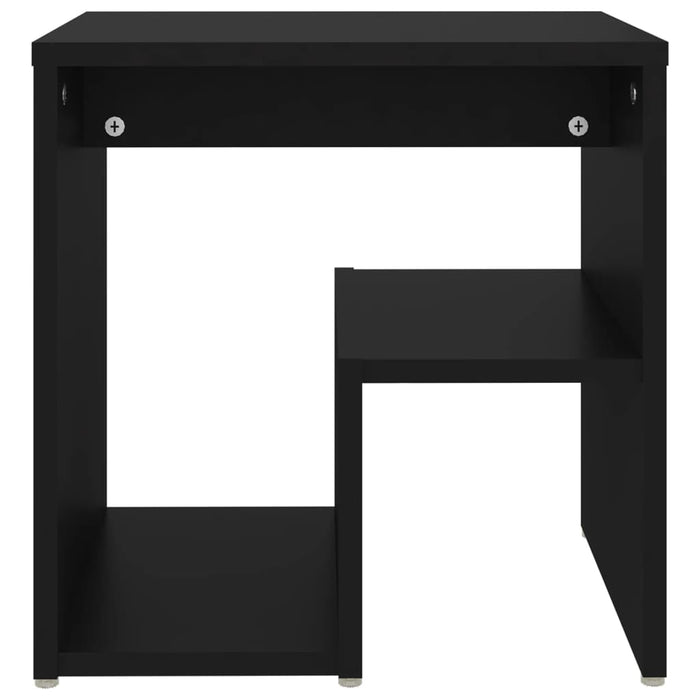 Comodino Nero 40x30x40 cm in Legno Multistrato 806330