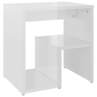 Comodini 2 pz Bianco Lucido 40x30x40 cm in Legno Multistrato 806341