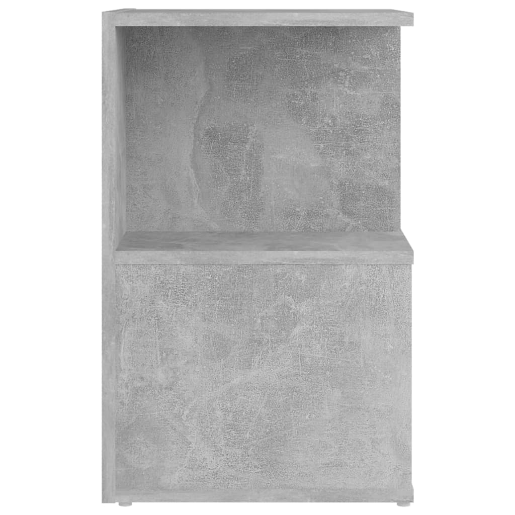 Comodini 2 pz-Set di 2 Tavolino da notte Grigio Cemento 35x35x55 cm in Legno Multistrato