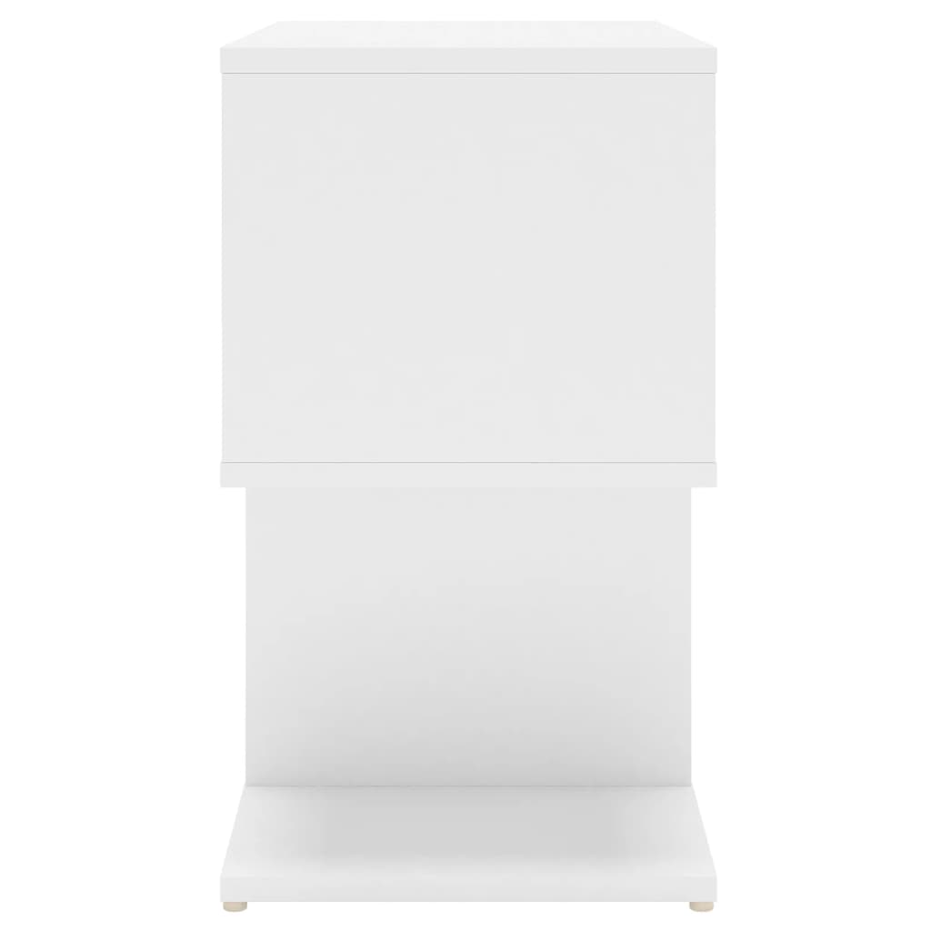 Comodino Bianco 50x30x51,5 cm in Legno Multistrato 806364