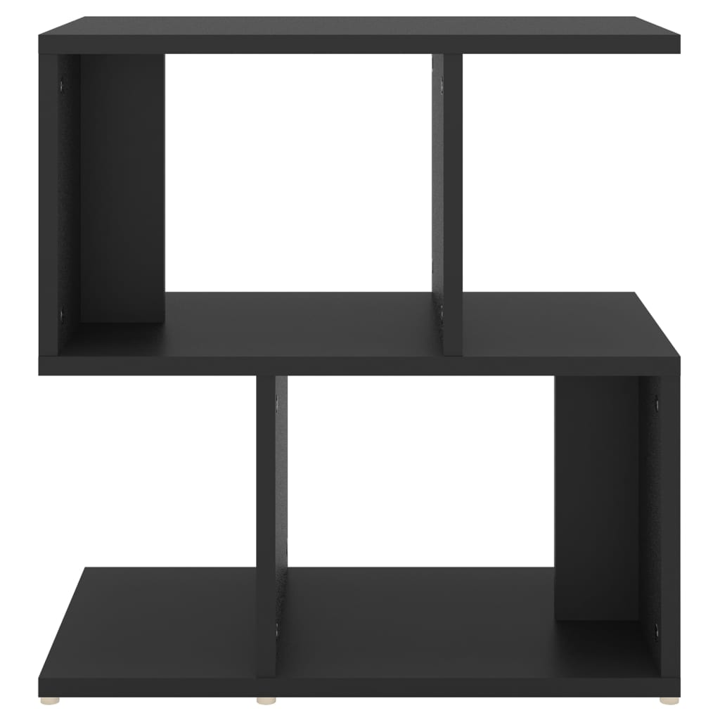 Comodino Nero 50x30x51,5 cm in Legno Multistrato 806366