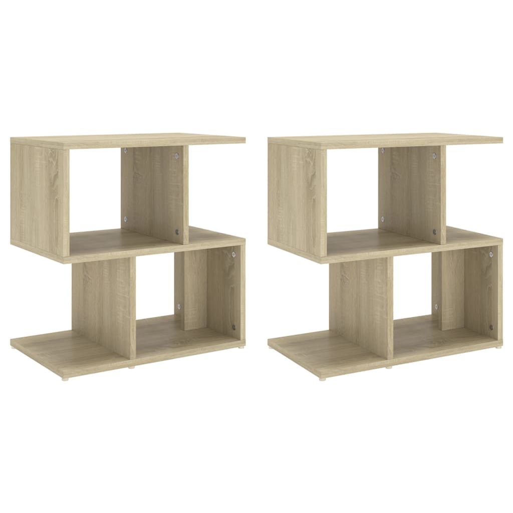 Comodini 2pz-Set di 2 Tavolino da notte Rovere Sonoma 50x30x51,5 cm in Legno Multistrato