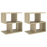 Comodini 2pz-Set di 2 Tavolino da notte Rovere Sonoma 50x30x51,5 cm in Legno Multistrato