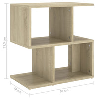 Comodini 2pz-Set di 2 Tavolino da notte Rovere Sonoma 50x30x51,5 cm in Legno Multistrato